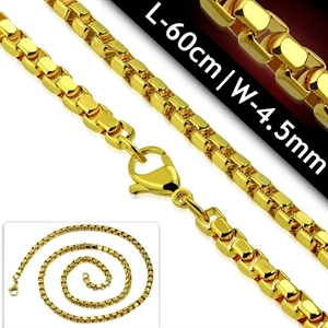 Xgold miesten ketju kullattu 60cm / 4,5mm