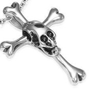 skull kors halssmykke