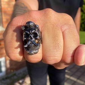 Master pääkallo biker sormus