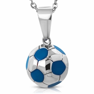 Jalkapallo ruostumatonta terästä sininen pieni 1.2cm
