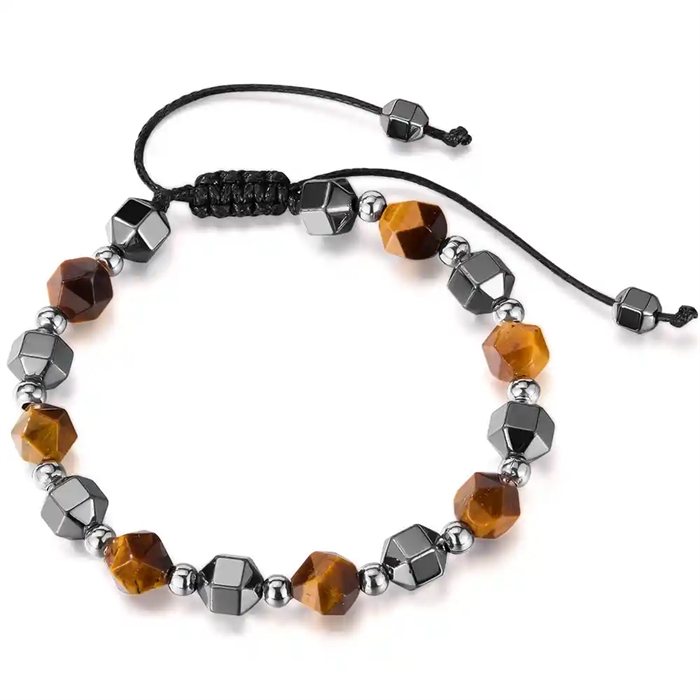 Hametite/Tiger Eye -helmirannekoru.