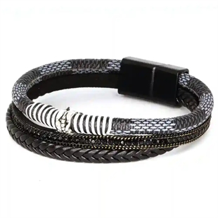 Urbani Steel Bracelet – Punottu miesten rannekoru 1,5 cm (20,5 cm)