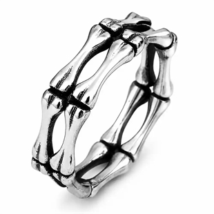 Bone Skull Ring – Miesten sormus ruostumattomasta teräksestä