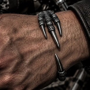 Eagle Claw – Mattapintainen teräsrannekoru miehille
