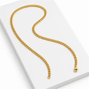 Romano miesten kaulakoru kullattua ruostumatonta terästä – 5 mm