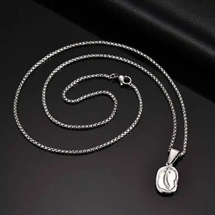 Ovaali miesten koru ruostumattomasta teräksestä – 2.05x1.22 cm riipus