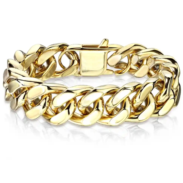 kultainen miesten rannekoru