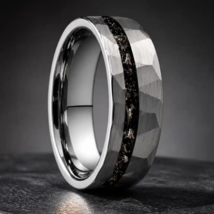 Aurelio miesten sormus mattapintaisesta tungstenista – 6 tai 8 mm