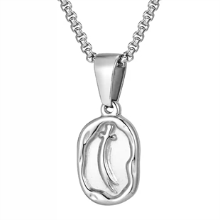 Ovaali miesten koru ruostumattomasta teräksestä – 2.05x1.22 cm riipus