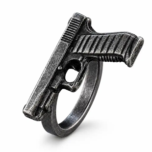 Maverick – oksidoitu statement-sormus rouhealla designilla