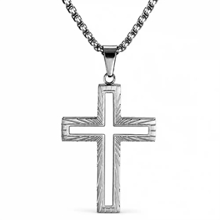 Croce Nera Milano Silver – ristiriipuskaulakoru miehille