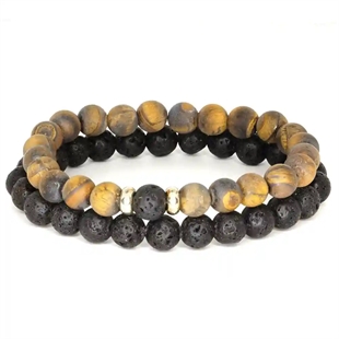 Helmirannekoru miehille, jossa 8 mm laavakivet 