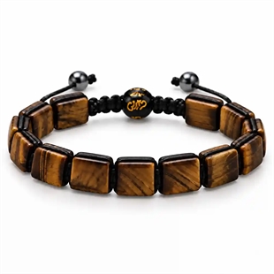Lhasa Tiger Eye – macramé-rannekoru tiikerinsilmä