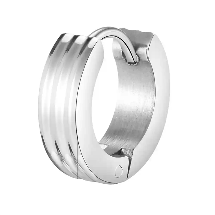 Silver Ridge Hoop – Klassinen miesten korvakoru ruostumattomasta teräksestä