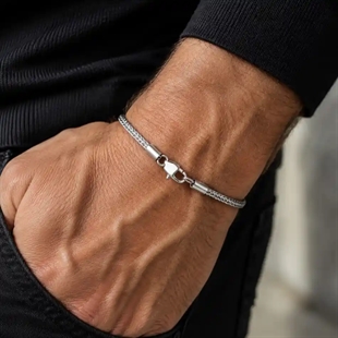Minimalistinen rannekoru ruostumattomasta teräksestä 2,5 mm – Moderni Rope Chain