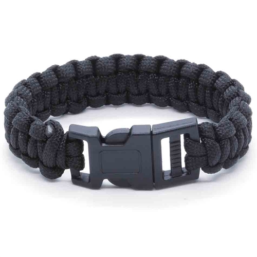 Musta paracord rannekoru 21 cm