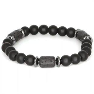 musta helmirannekoru miehille