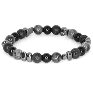 Obsidian Stone Rannekoru – Miesten rannekoru 8 mm