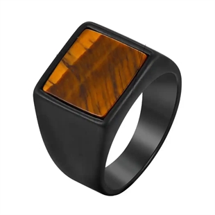 musta miesten sormus