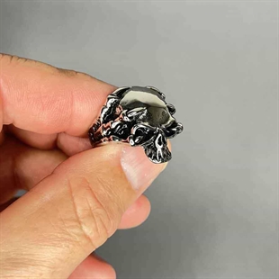 biker ring skull