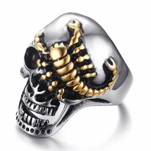 skull skorpion bikerring