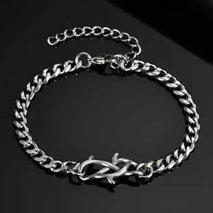 teräsrannekoru miehille